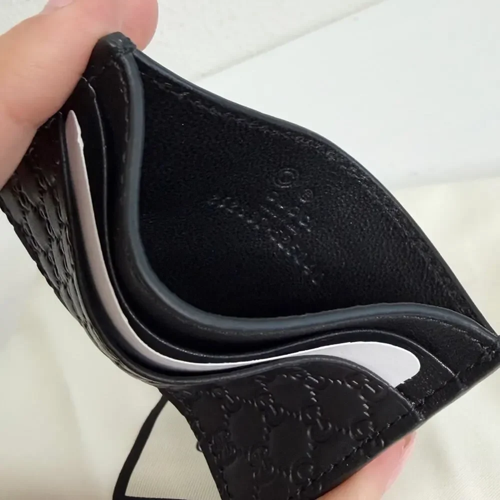 Gucci GG Guccissima Black Leather Card Holder - Picture 4 of 4
